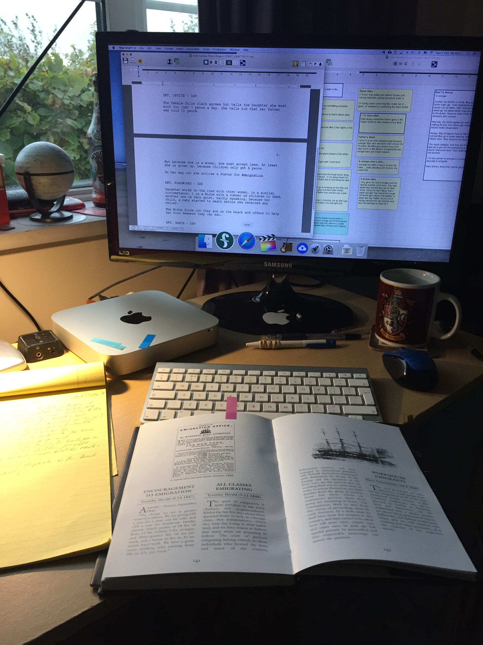 My screenwriting desk